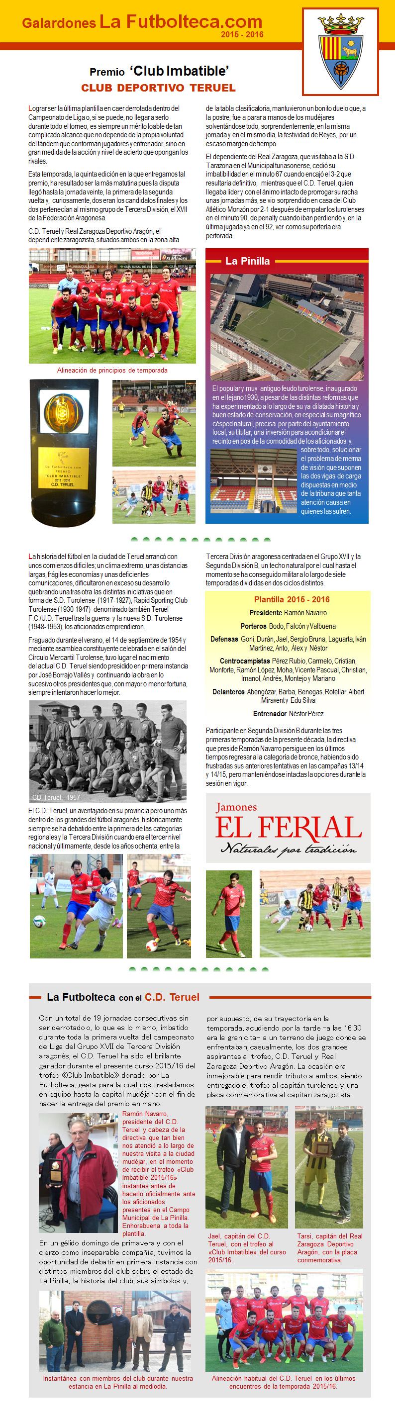 Premio Club Imbatible La Futbolteca 2016